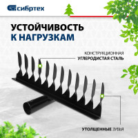 СИБРТЕХ Грабли 12-зубые, ,без черенка,витые//Р 61740