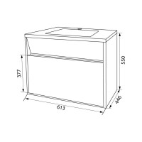 IDDIS Тумба с умывальником подвесная с ящиком белая 60 см Esper ESP60W0i95K