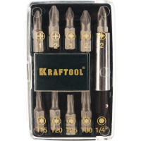 Набор бит с магнитным адаптером Kraftool 26130-H10