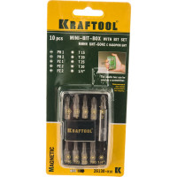 Набор бит с магнитным адаптером Kraftool 26130-H10