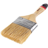 Плоская кисть STAYER UNIVERSAL-EURO светлая натуральная щетина, деревянная ручка, 63мм, 2,5" 0102-063