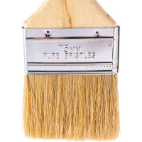 Плоская кисть STAYER UNIVERSAL-EURO светлая натуральная щетина, деревянная ручка, 63мм, 2,5" 0102-063