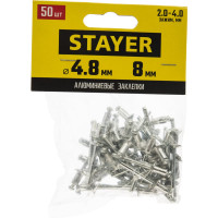 Заклепка алюминиевая 50 шт. (4.8x8 мм) Stayer 3120-48-08