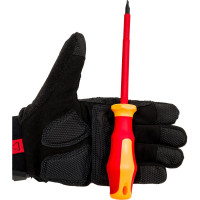 Диэлектрическая шлицевая отвертка SHTOK 1000В 5.5x125 мм 09202