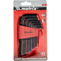 Набор имбусовых ключей MATRIX 11226
