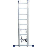 Лестница алюминиевая Алюмет 2х9 ступеней двухсекционная универсальная H2 5209