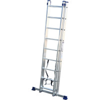 Лестница алюминиевая Алюмет 2х9 ступеней двухсекционная универсальная H2 5209