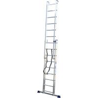 Лестница алюминиевая Алюмет 2х9 ступеней двухсекционная универсальная H2 5209