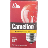 Электрическая лампа накаливания с прозрачной колбой Camelion 60/A/CL/E27,7277