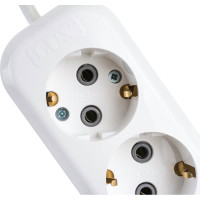 Трехместный сетевой удлинитель с заземлением LUX У3-Е, 7м, 4606400414667