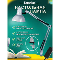 Настольный светильник, серебро Camelion KD-312, 5763