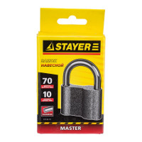 Навесной замок 70 мм STAYER MASTER 37145-70