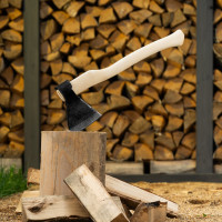 Кованый топор Без бренда 1200г, деревянное топорище, 500 мм, АО 21663