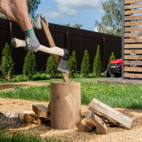 Кованый топор Без бренда 1200г, деревянное топорище, 500 мм, АО 21663