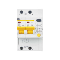 Выключатель авт. диф. тока IEK 2п 3 мод. C 50A 30mA тип AC 4.5kA АД-12 ИЭК MAD10-2-050-C-030