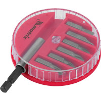 Набор бит и магнитный адаптер (7 предметов) в пластиковом закрытом боксе MATRIX 11392