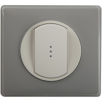 Лицевая панель Legrand Программа Celiane выключатель/переключатель Кат. № 0 670 01/02/31/32 с подсветкой белый 068003