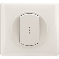 Лицевая панель Legrand Программа Celiane выключатель/переключатель Кат. № 0 670 01/02/31/32 с подсветкой белый 068003