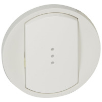 Лицевая панель Legrand Программа Celiane выключатель/переключатель Кат. № 0 670 01/02/31/32 с подсветкой белый 068003