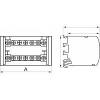 Шины на DIN-рейку в корпусе IEK YND10-2-15-125 (кросс-модуль), 2х15
