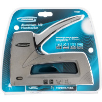 Мебельный степлер GROSS Aluminium 140 алюм. корпус, рег. удара, тип скобы 140, 300, 6-14 мм 41007