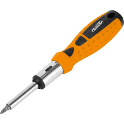 Реверсивная отвертка с набором бит 9 шт SPARTA CrV 115455