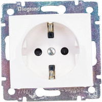 Розетка Legrand с заземлением Legrand Valena со шторками 16А 250В винтовые зажимы белый 774421