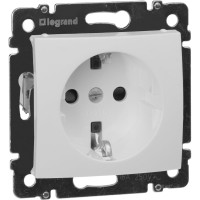 Розетка Legrand с заземлением Legrand Valena со шторками 16А 250В винтовые зажимы белый 774421
