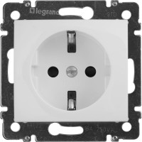 Розетка Legrand с заземлением Legrand Valena со шторками 16А 250В винтовые зажимы белый 774421