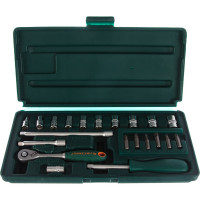 Набор торцевых головок (1/4"DR; 4-13 мм; 21 предмет) Jonnesway S04H2721S