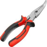 Изогнутые никелированные длинногубцы 180 мм, двухкомпонентные рукоятки MATRIX NICKEL 17422