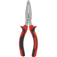 Изогнутые никелированные длинногубцы 180 мм, двухкомпонентные рукоятки MATRIX NICKEL 17422