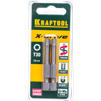 Биты "EXPERT" (E 1/4"; Т 30; 50 мм; 2 шт.) KRAFTOOL 26125-30-50-2