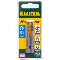 Биты "EXPERT" (E 1/4"; PZ 1; 50 мм; 2 шт.) KRAFTOOL 26123-1-50-2