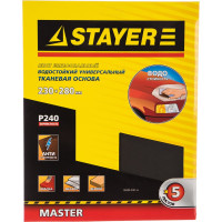 Шлифлист универсальный водостойкий 5 шт. (230х280 мм; Р240) Stayer 35435-240_z01