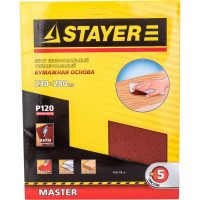 Шлифлист универсальный 5 шт. (230х280 мм; Р120) STAYER 3543-120_z01