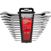 Набор рожковых ключей 12 шт. MATRIX Master CrV, Elliptical, зерк. хромирование 15242