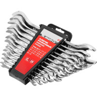 Набор рожковых ключей 12 шт. MATRIX Master CrV, Elliptical, зерк. хромирование 15242