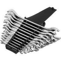 Набор рожковых ключей 12 шт. MATRIX Master CrV, Elliptical, зерк. хромирование 15242