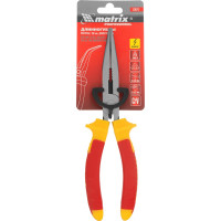 Изогнутые длинногубцы 200 мм, двухкомпонентные рукоятки MATRIX PROFESSIONAL Insulated 17474