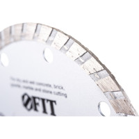 Диск алмазный отрезной Турбо (125 мм; 22.2 мм) для угловых шлифмашин Fit 37473