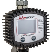 Маслораздаточный пистолет с электронным счетчиком литров и с мягким наконечником LUBEWORKS 1781502