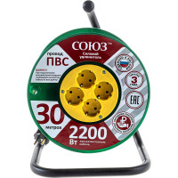 Силовой удлинитель ТМ Союз 4 гнезда, заземление 30м 481S-3403