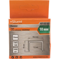 Скоба закаленная (1000 шт; 10 мм; Тип 140) для степлеров Sturm 1071-03-10