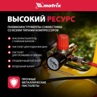 Набор пневмоинструмента MATRIX 57302