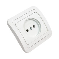 Розетка без заземления, белая Makel Mimoza 12022