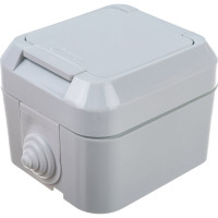 Розетка с крышкой, белая Makel 18304