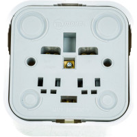 Розетка с заземлением, белая Makel 45108