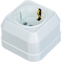 Розетка с заземлением, белая Makel 45108