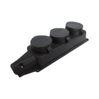 Колодка на 3 розетки TP Electric 16A 2P+E IP44 каучук. 3101-308-0300